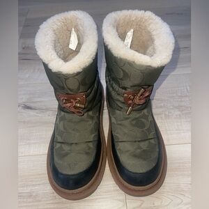 Coach Kailee Nylon & Shearling Bootie